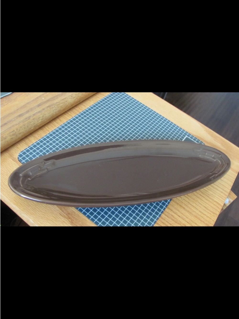 Longaberger Woven Traditions Paprika Long Oval Tray  Appetizer Relish Dish BROWN